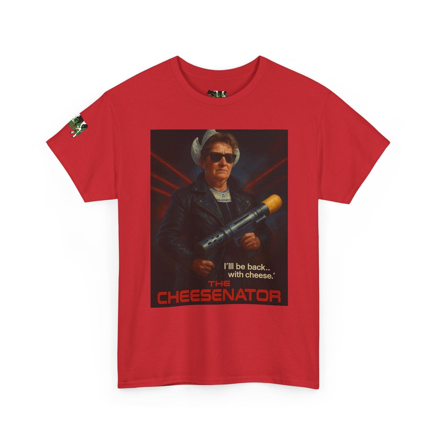Cheesenator T-Shirt — 'I'll Be Back... with Cheese' Retro Poster Tee