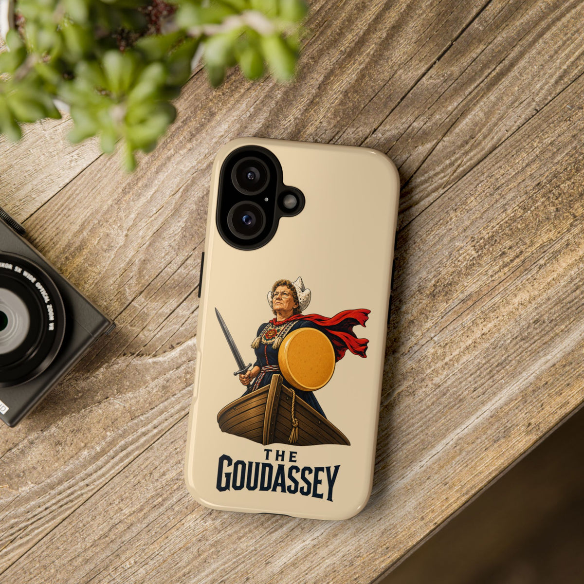 The Goudassey Phone Case — Viking Cheese Shield Design
