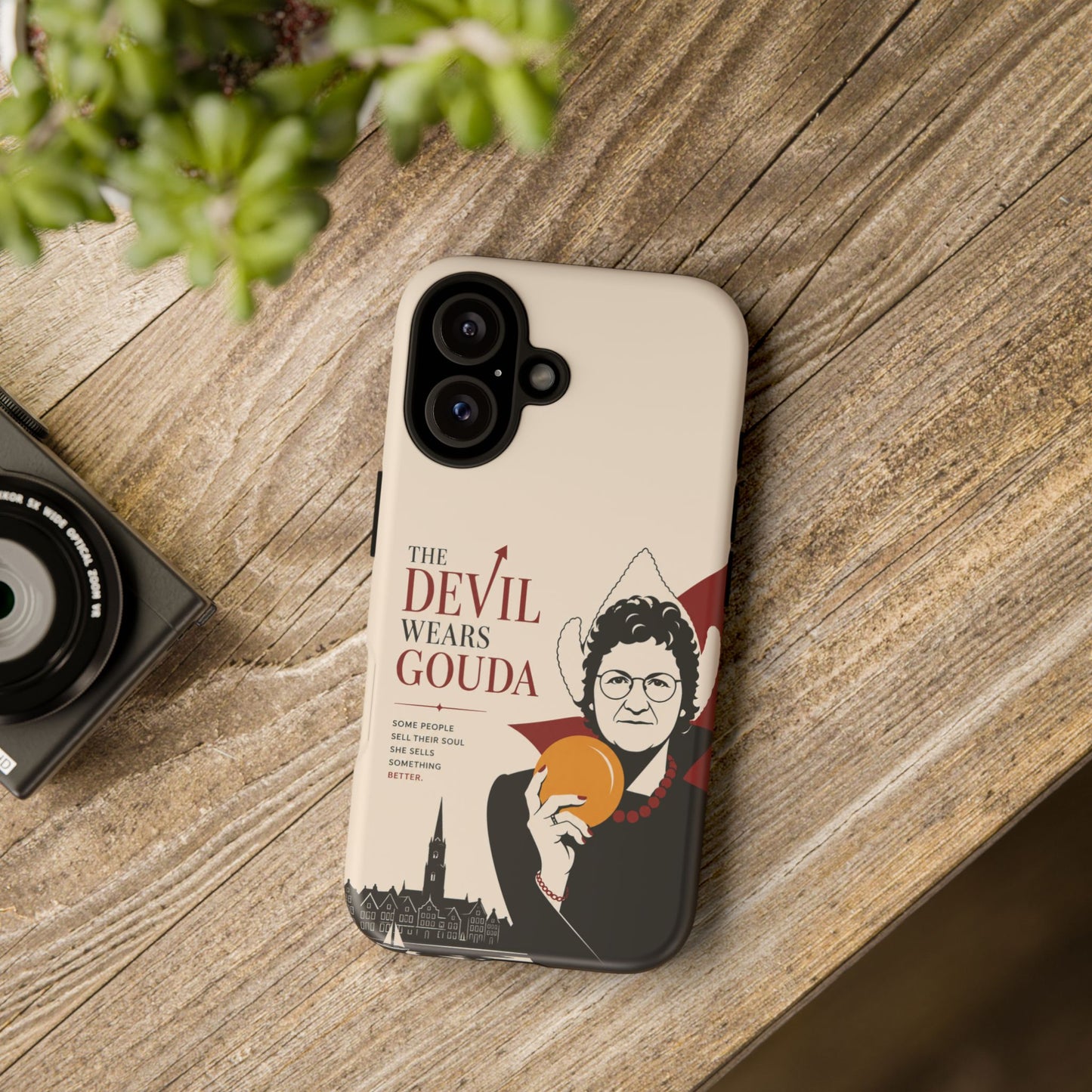 Phone Case — “The Devil Wears Gouda” Vintage Cheese Lover Protective Case