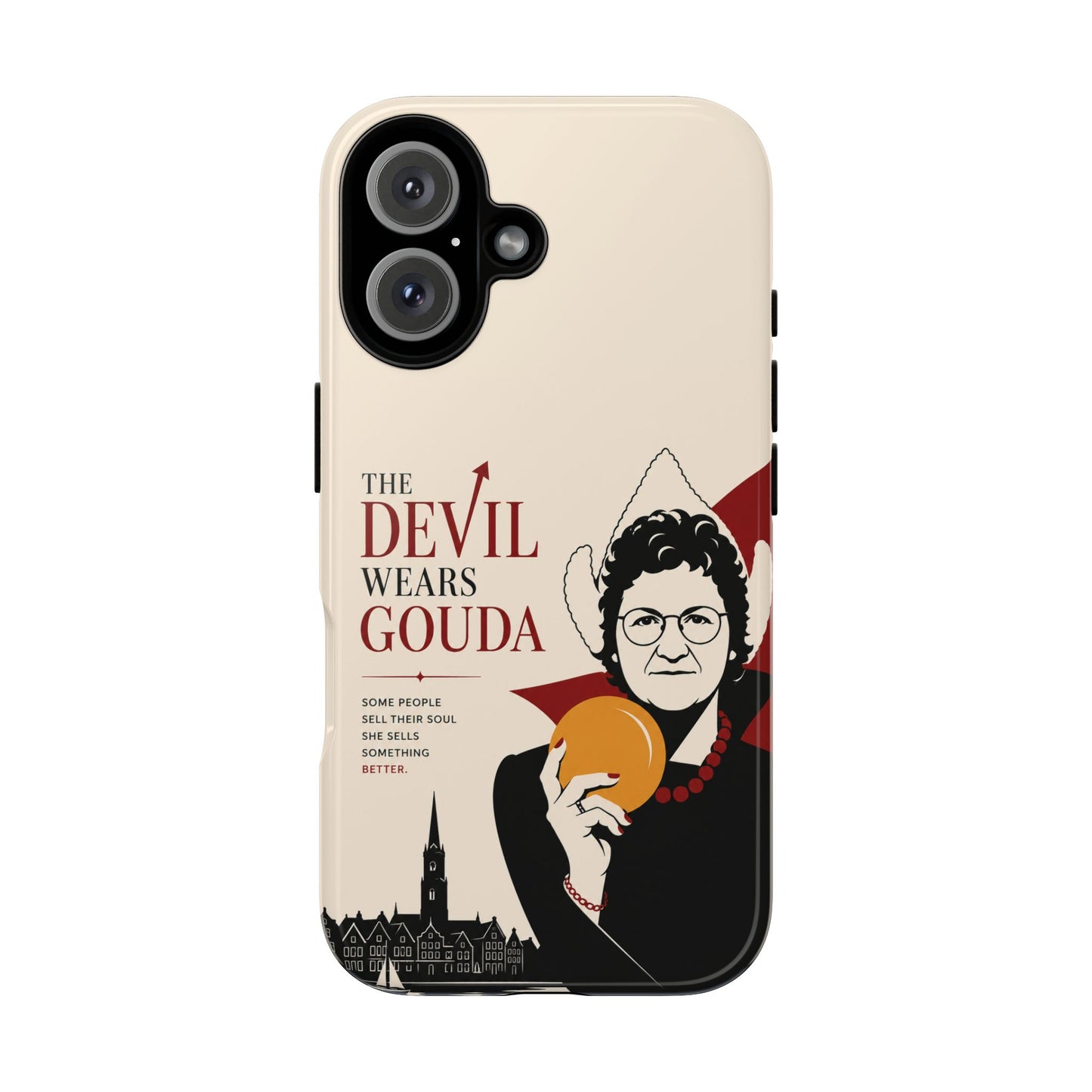 Phone Case — “The Devil Wears Gouda” Vintage Cheese Lover Protective Case