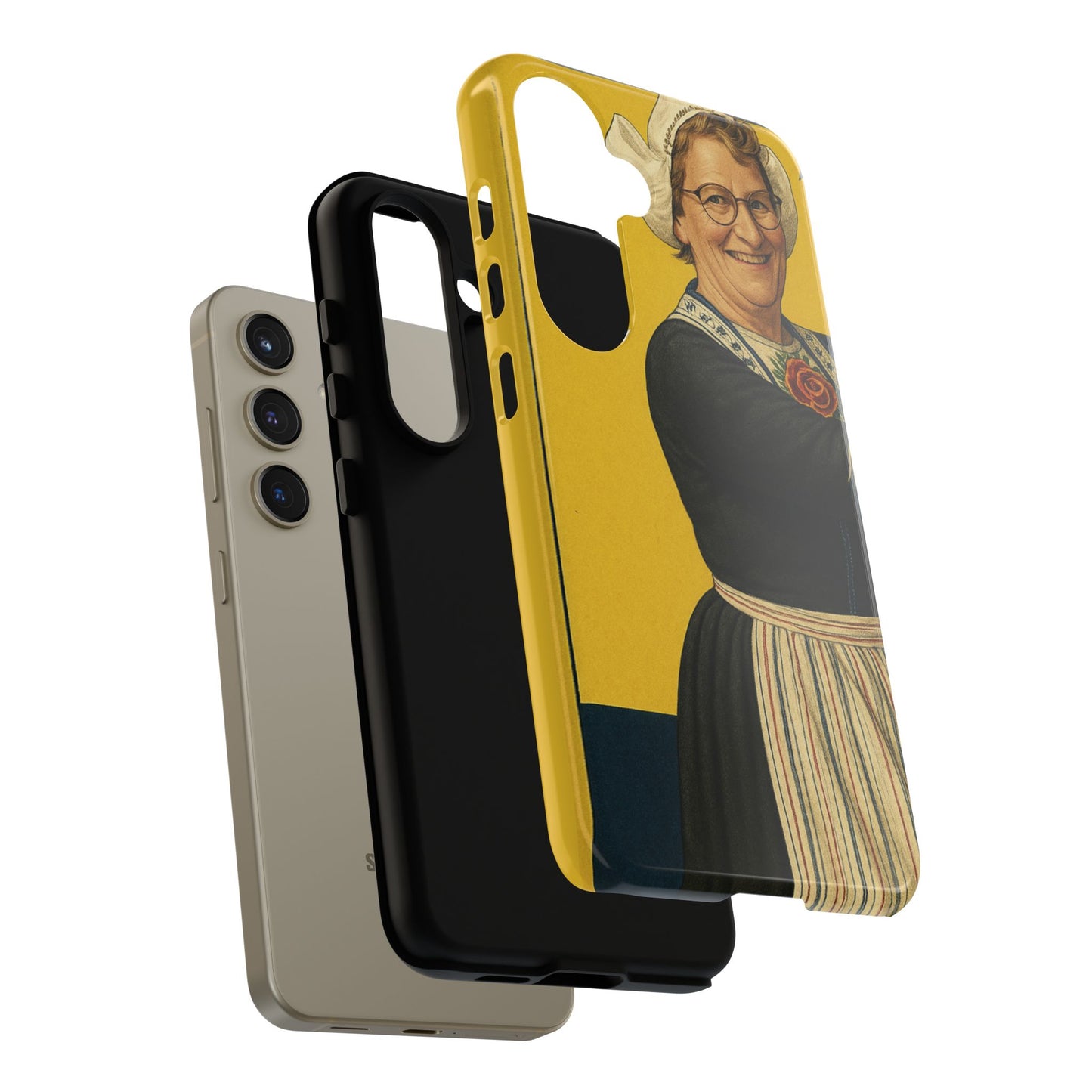 Vintage Nurse Portrait Phone Case – Retro Cheerful Medical Art Tough Case