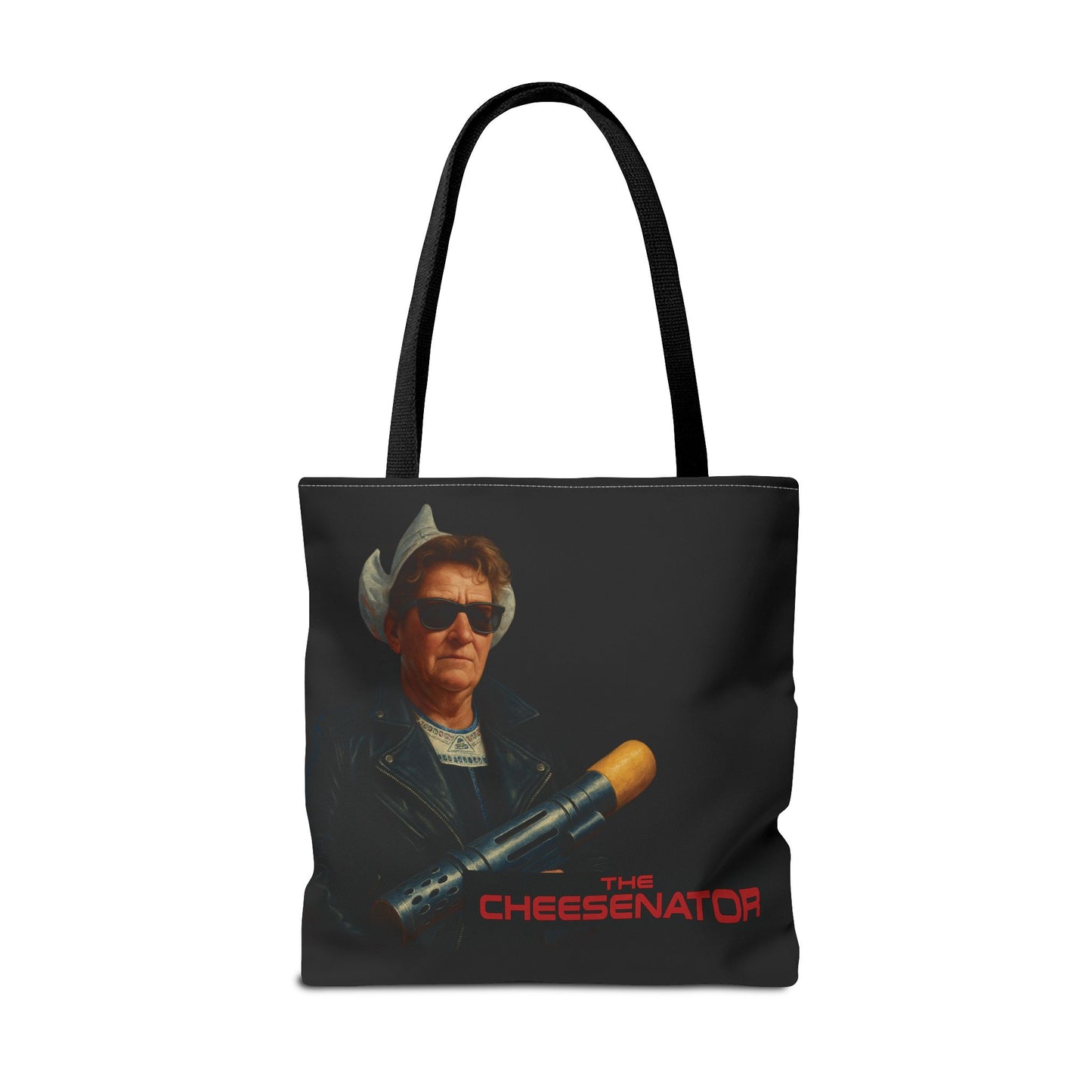 Cheesenator Graphic Tote Bag — Retro Cool Novelty Carryall