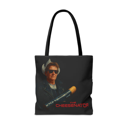 Cheesenator Graphic Tote Bag — Retro Cool Novelty Carryall