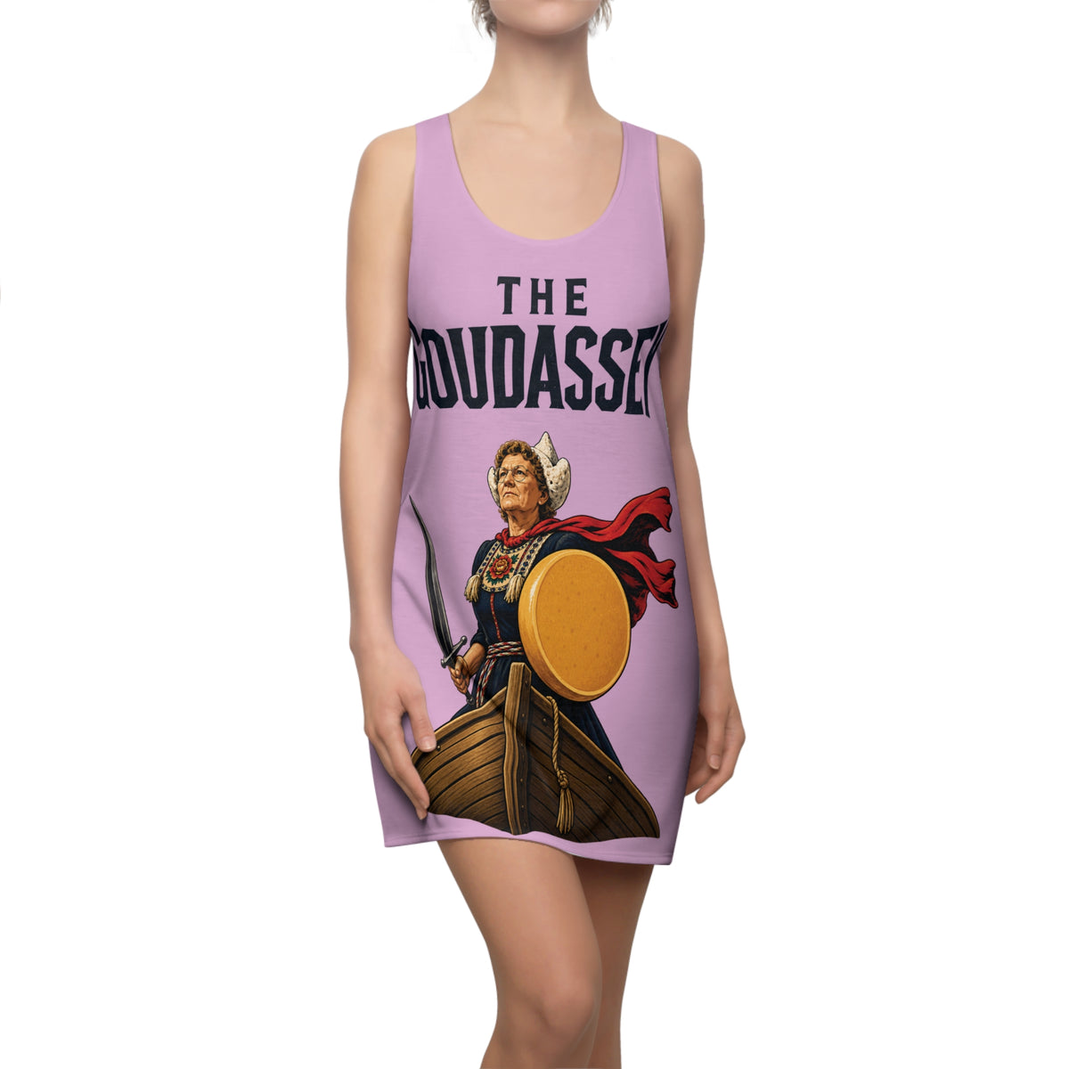 Copy of Devil Wears Gouda Racerback Dress — Novelty Cheese Lover Graphic Dress
