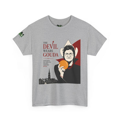 The Devil Wears Gouda T-Shirt – Funny Cheese Parody Tee
