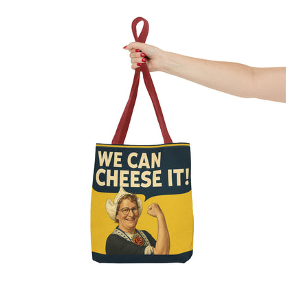We Can Cheese It! Tote Bag - Vintage Rosie-Style Grocery Shopper