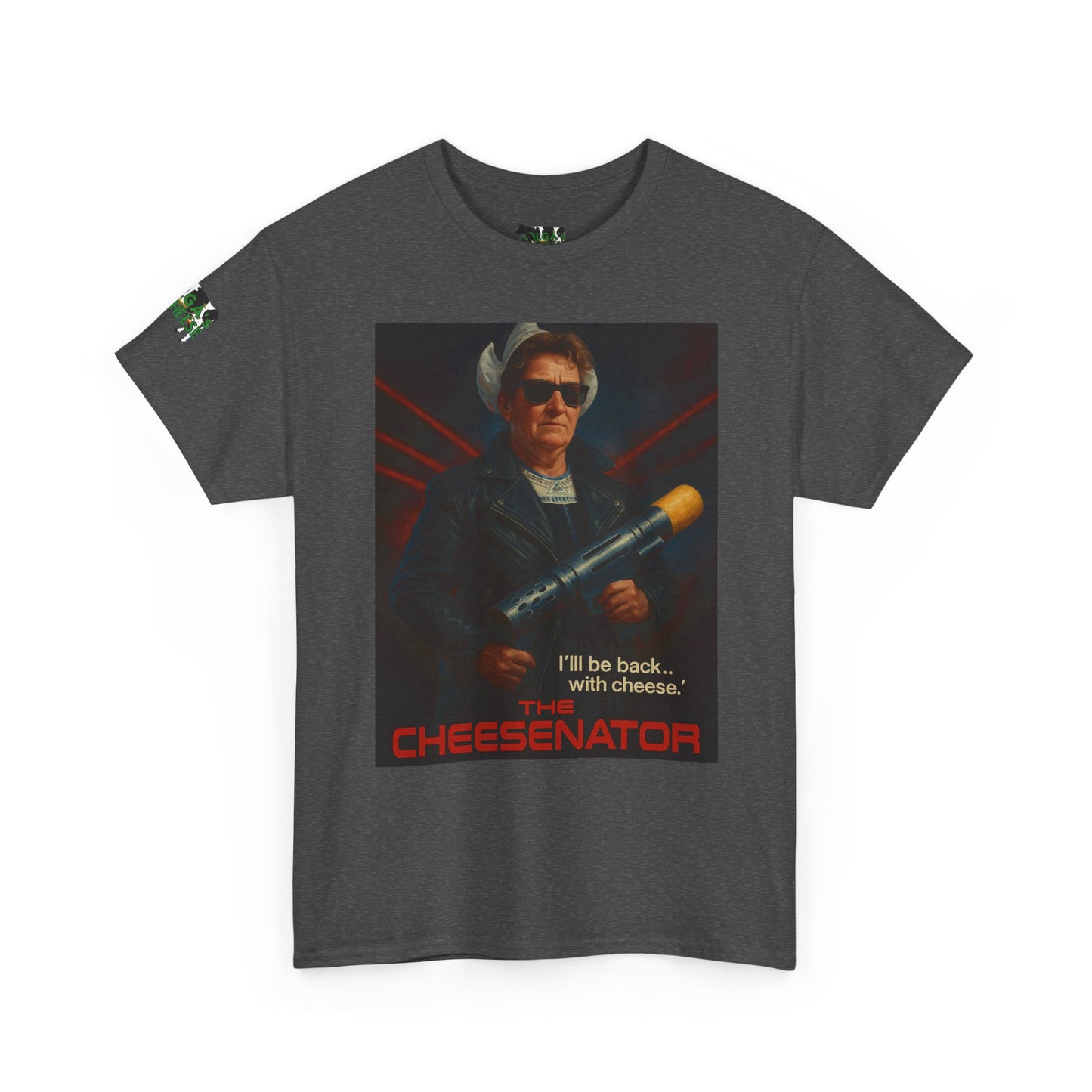 Cheesenator T-Shirt — 'I'll Be Back... with Cheese' Retro Poster Tee