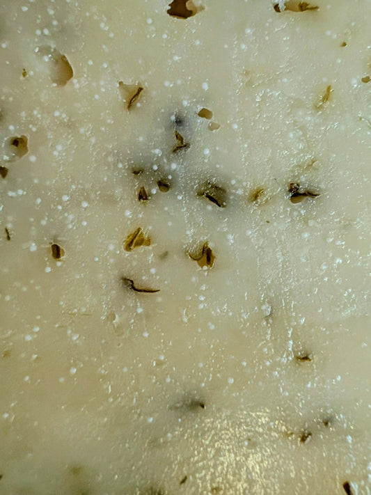 Goat Sweet Clover Dutch cheese texture close-up